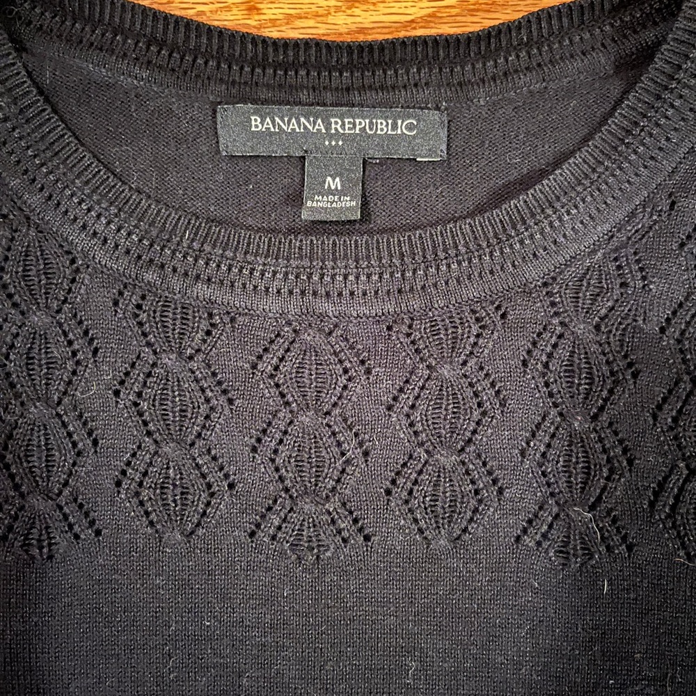 Banana Republic Black Crewneck Sweater